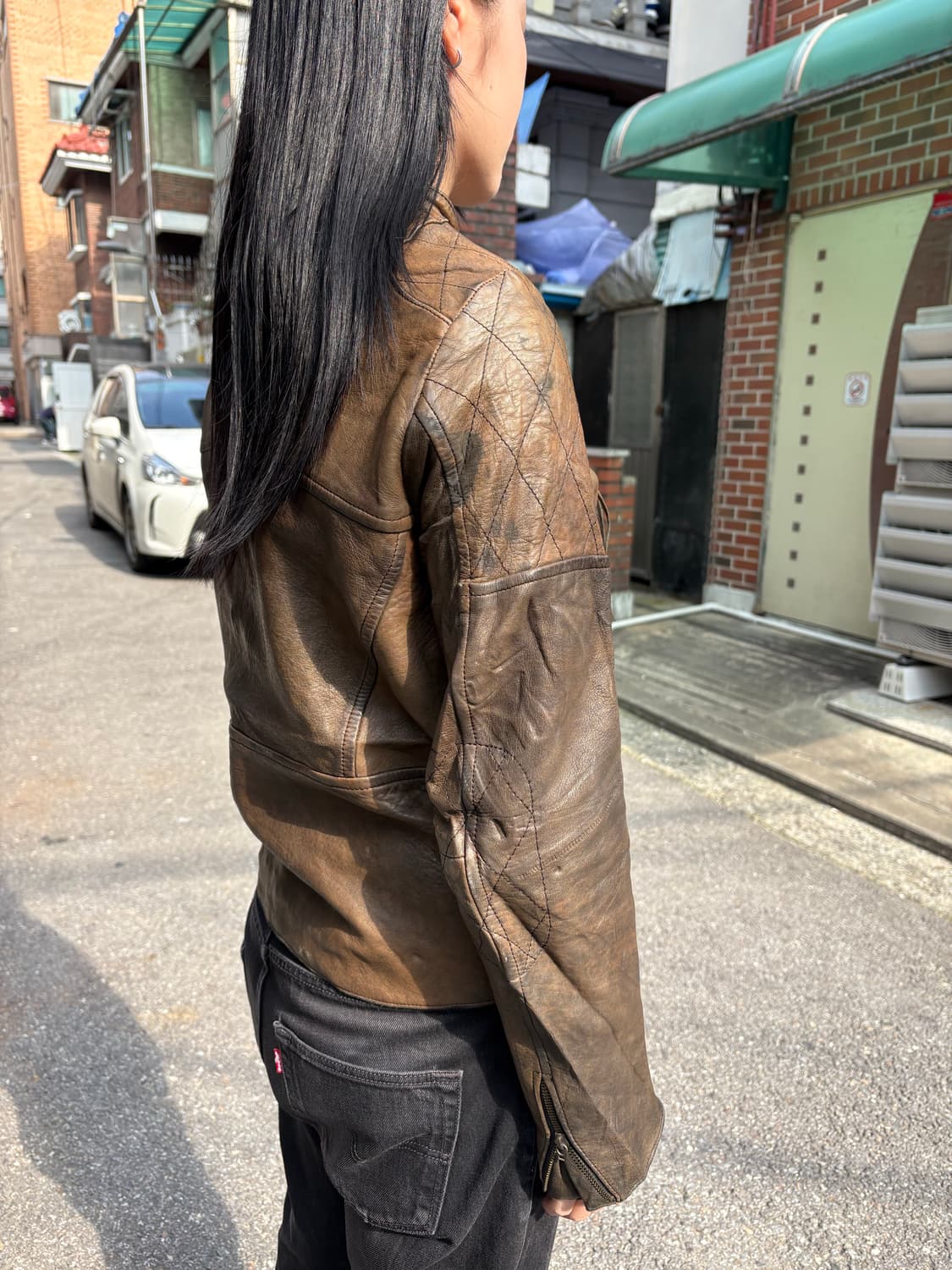 00's Rust Tone Artisan Leather Jacket 상품이미지3