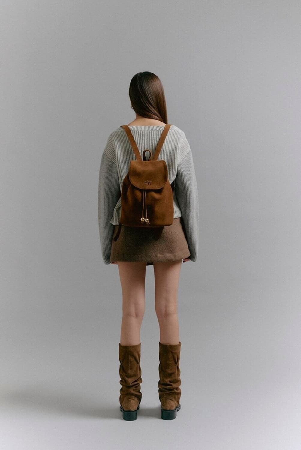 소프트서울 스웨이드 백팩 브라운 상품이미지2