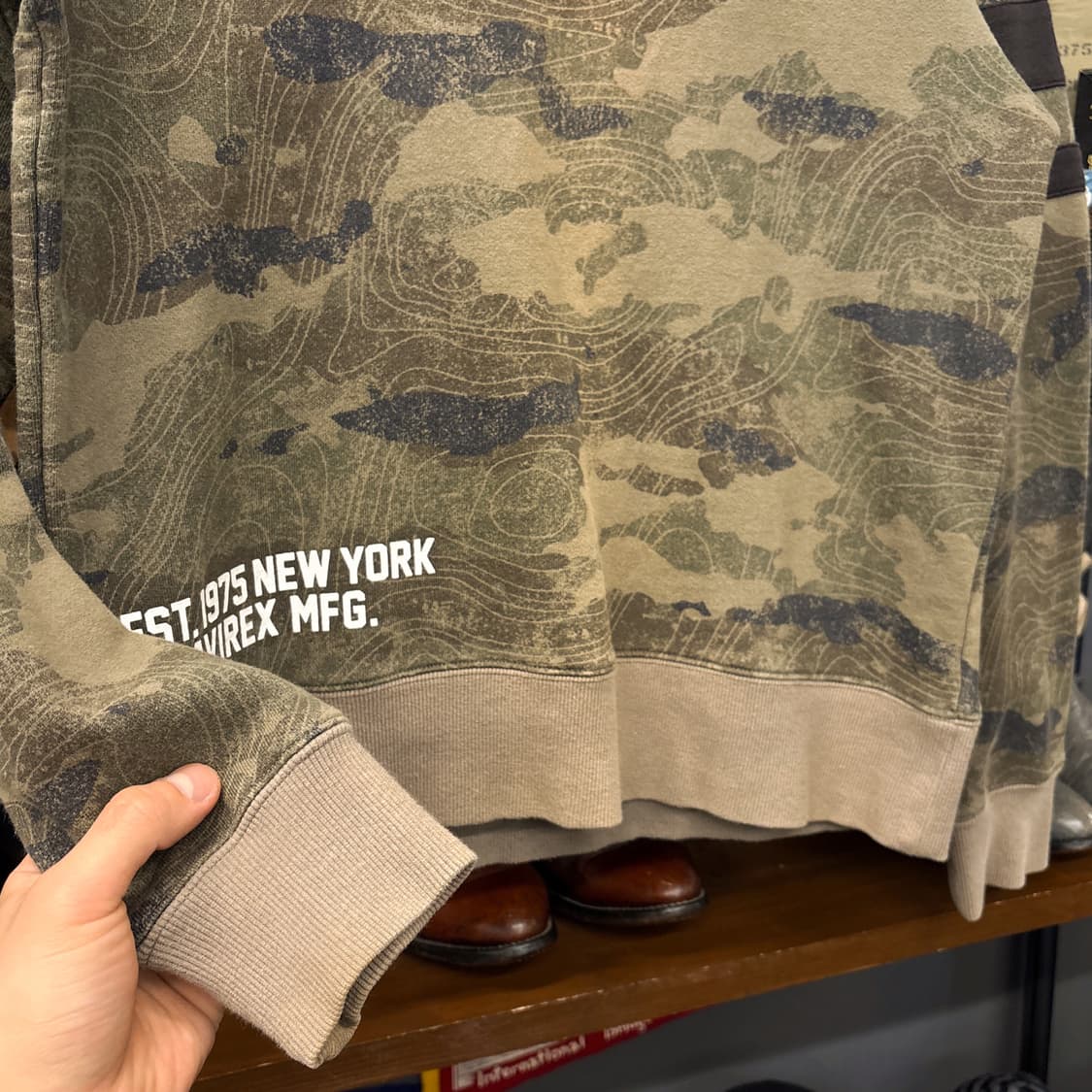 아비렉스 40주년 FORTY 컨투어라인 카모 코튼스웻셔츠 N1239 상품이미지4