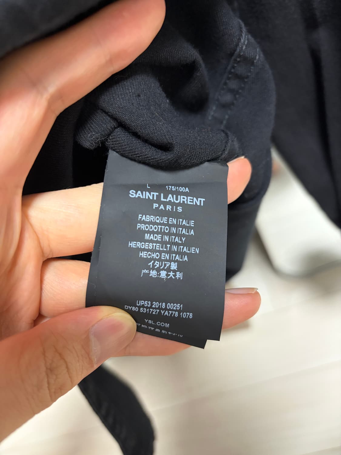 생로랑 웨스턴 백로고 워싱셔츠 상품이미지5