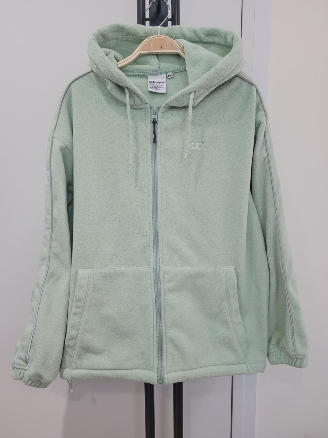 코드그라피 Codeography 오버사이즈 플리스 후드 집업 S 상품이미지1