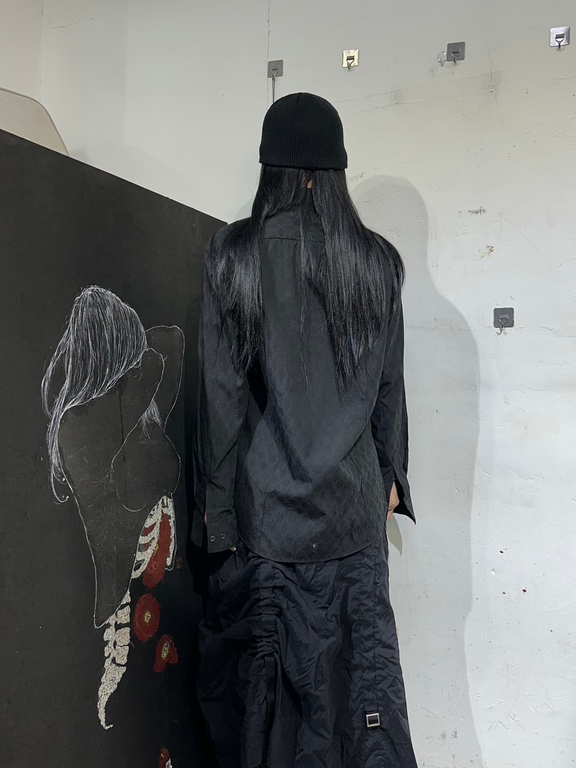 발렌시아가 고딕 블랙 클래식 패턴 셔츠 자켓 L 상품이미지3