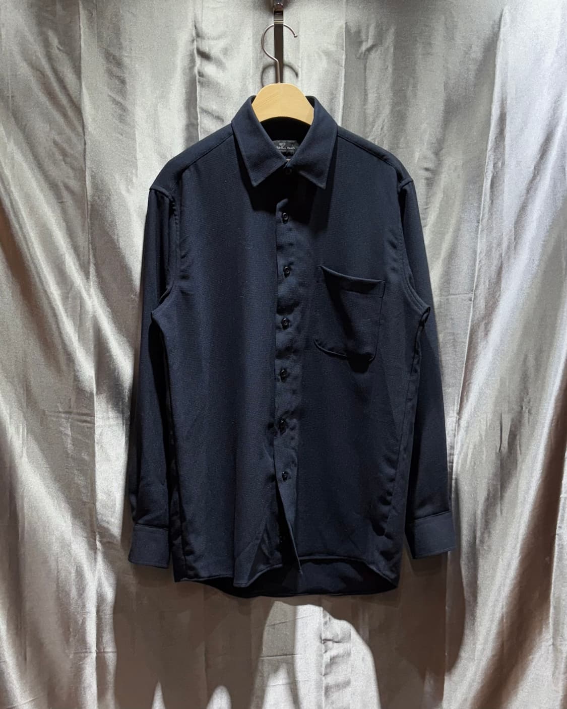 M 발렌시아가 딥네이비 원포켓 코튼셔츠 상품이미지2