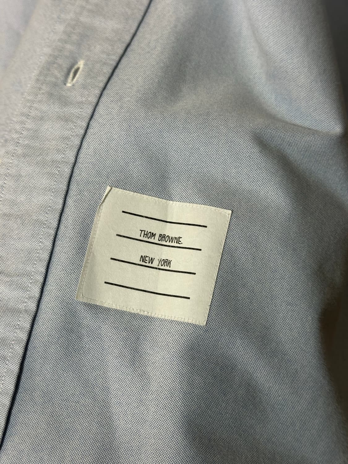 톰 브라운  라이트 블루 옥스퍼드 암밴드 셔츠 상품이미지4