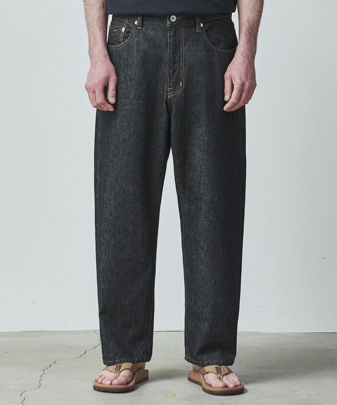 [XL] 유니폼 브릿지 와이드 데님 팬츠 상품이미지3