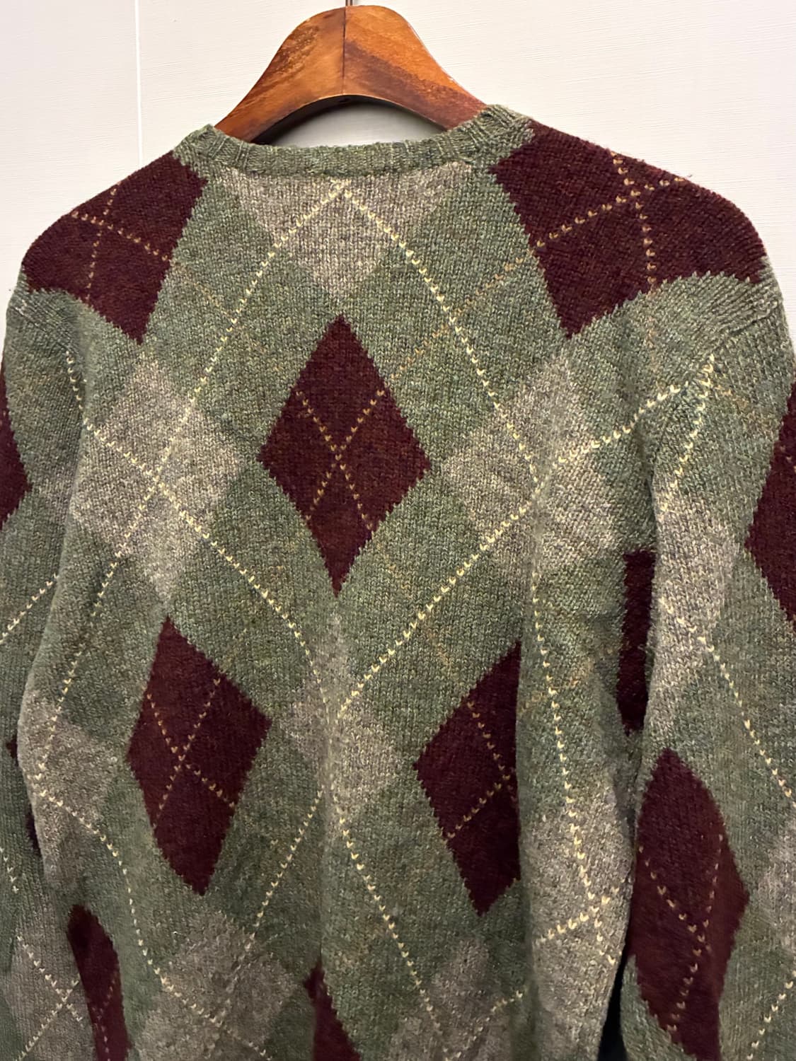 (M/100)00s 폴로랄프로렌 아가일 램스울 크루넥 니트 폴로니트 상품이미지7