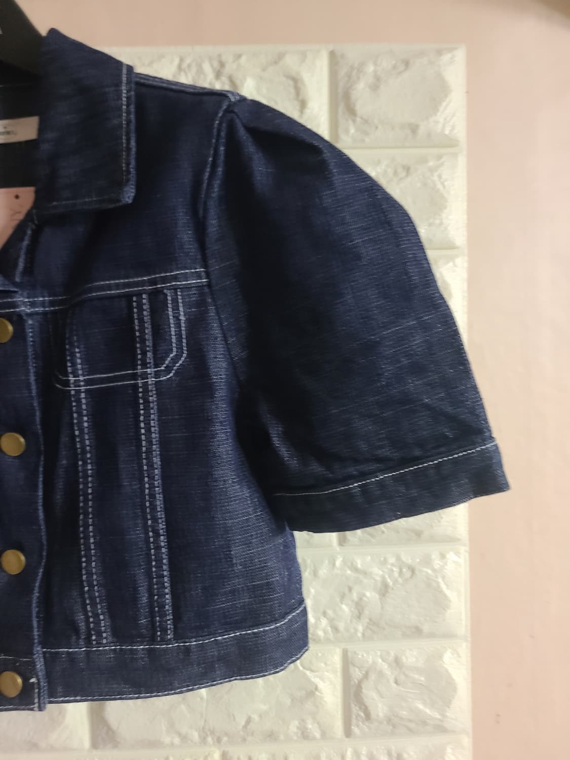 생지 퍼프 크롭 청재킷(55) 상품이미지2