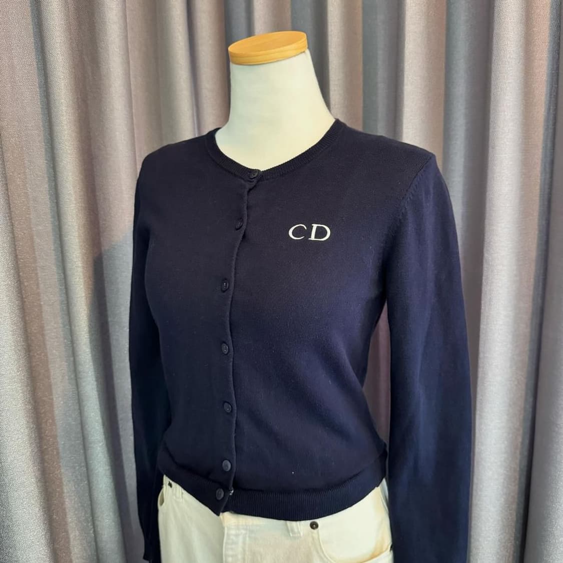 디올 빈티지니트 라운드 가디건 크롭 리폼 상품이미지1