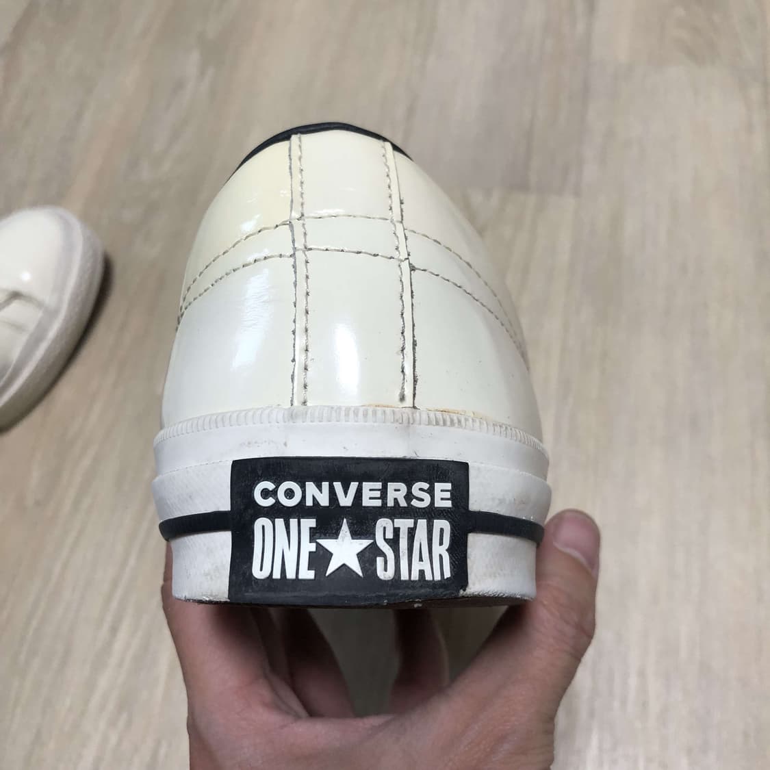 (270) 컨버스 CONVERSE 원스타 레더 한별 아이보리 에그렛270 상품이미지5