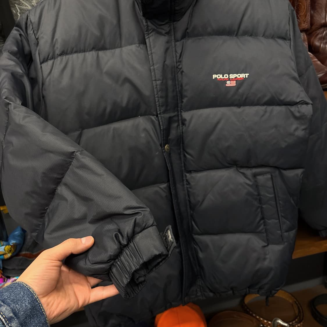 90s 폴로스포츠 테크니컬 텍스처 패딩 다운자켓 N165 상품이미지4