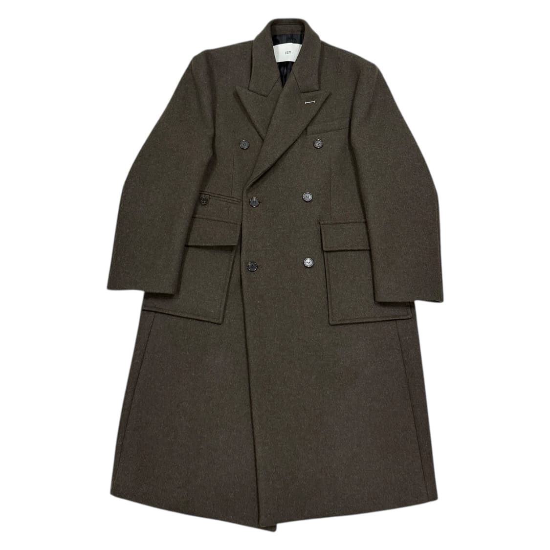 lEY 이에이 로이 더블 브레스트 롱코트 다크 브라운 M 상품이미지1