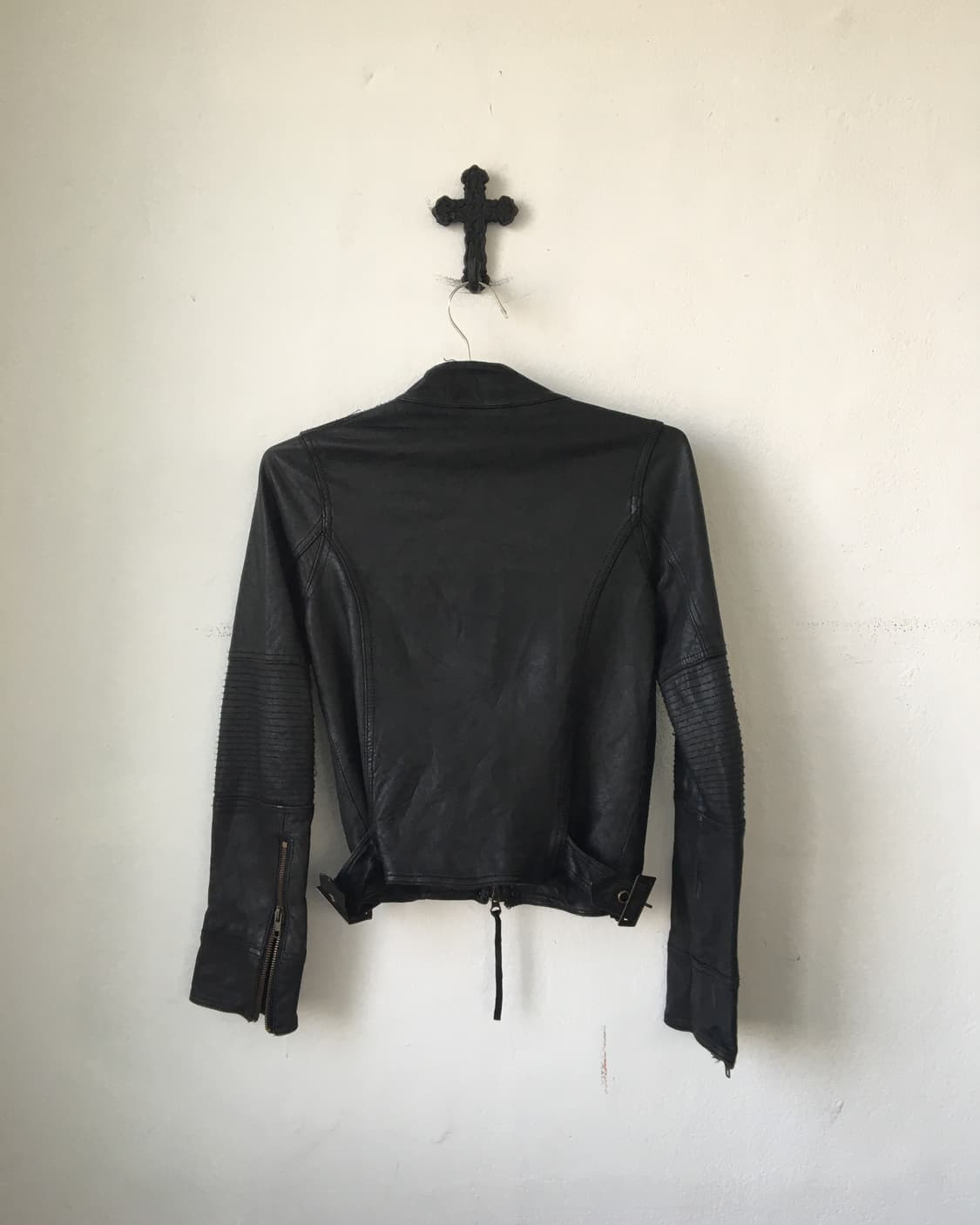 Slim fit lamb leather jacket 상품이미지3