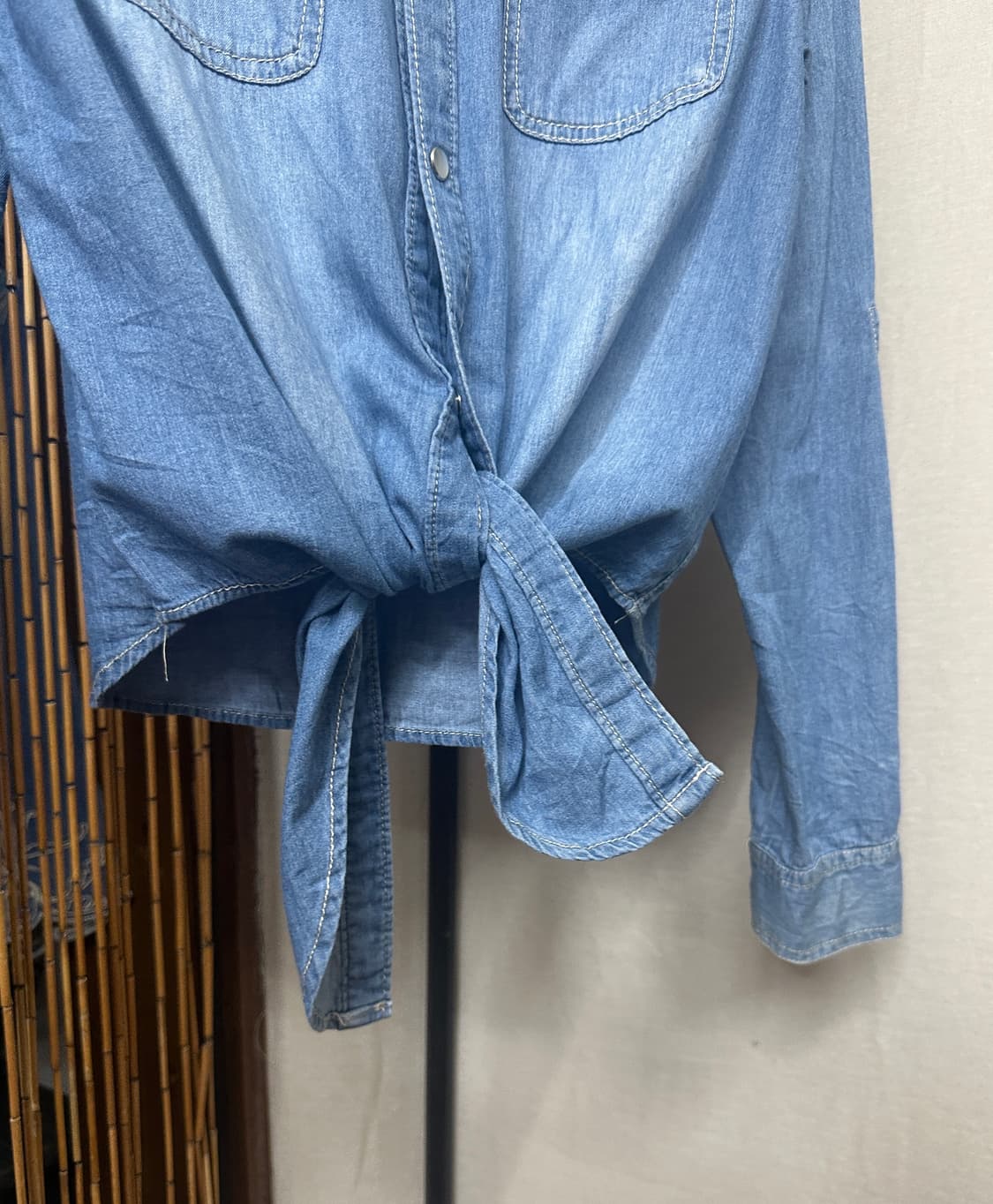 sorridere lace denim shirt 상품이미지2