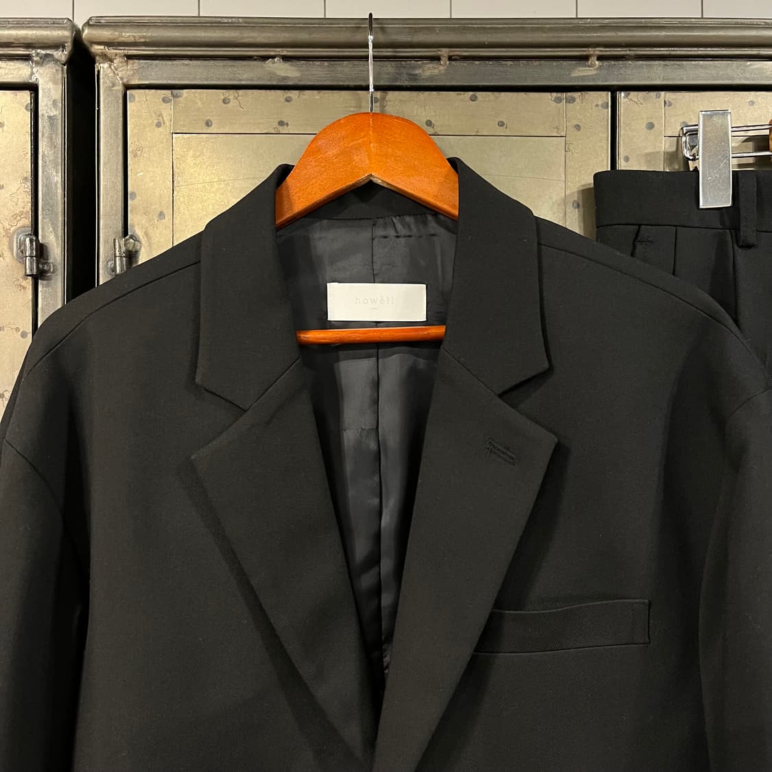 [택포](상의105,하의32) 호웰 오버핏 울 수트 블랙 상품이미지5