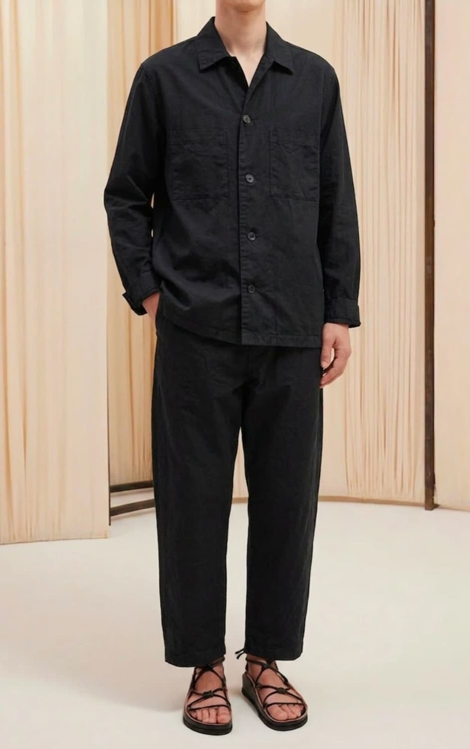 무인양품 MUJI 블랙 상하의 셋업 상품이미지4