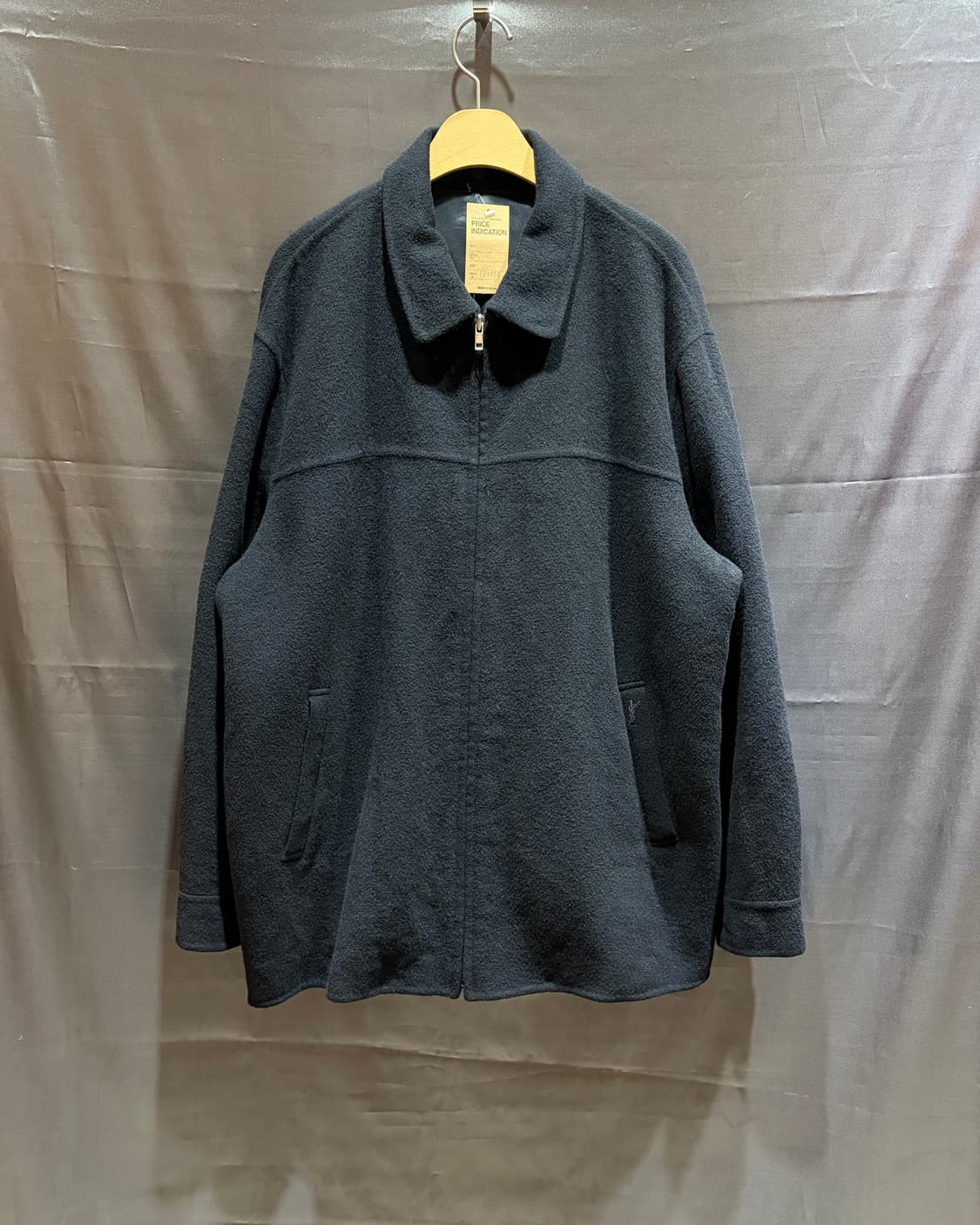 XL YSL 입생로랑 포켓 심볼로고 체크카라 울 싱글코트 상품이미지2