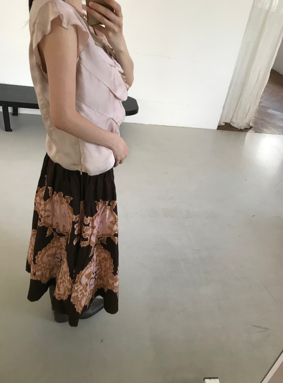vintage pattern skirt 상품이미지5