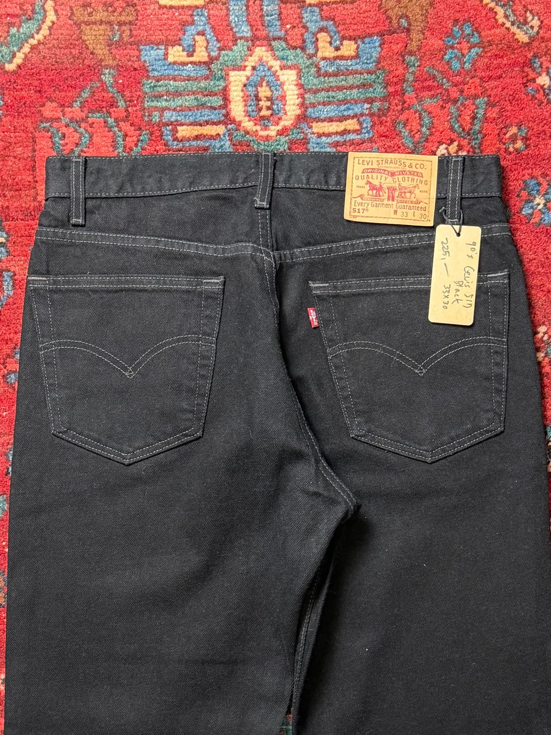 90's 빈티지 리바이스 517 블랙 플레어진 신품급 컨디션 상품이미지7