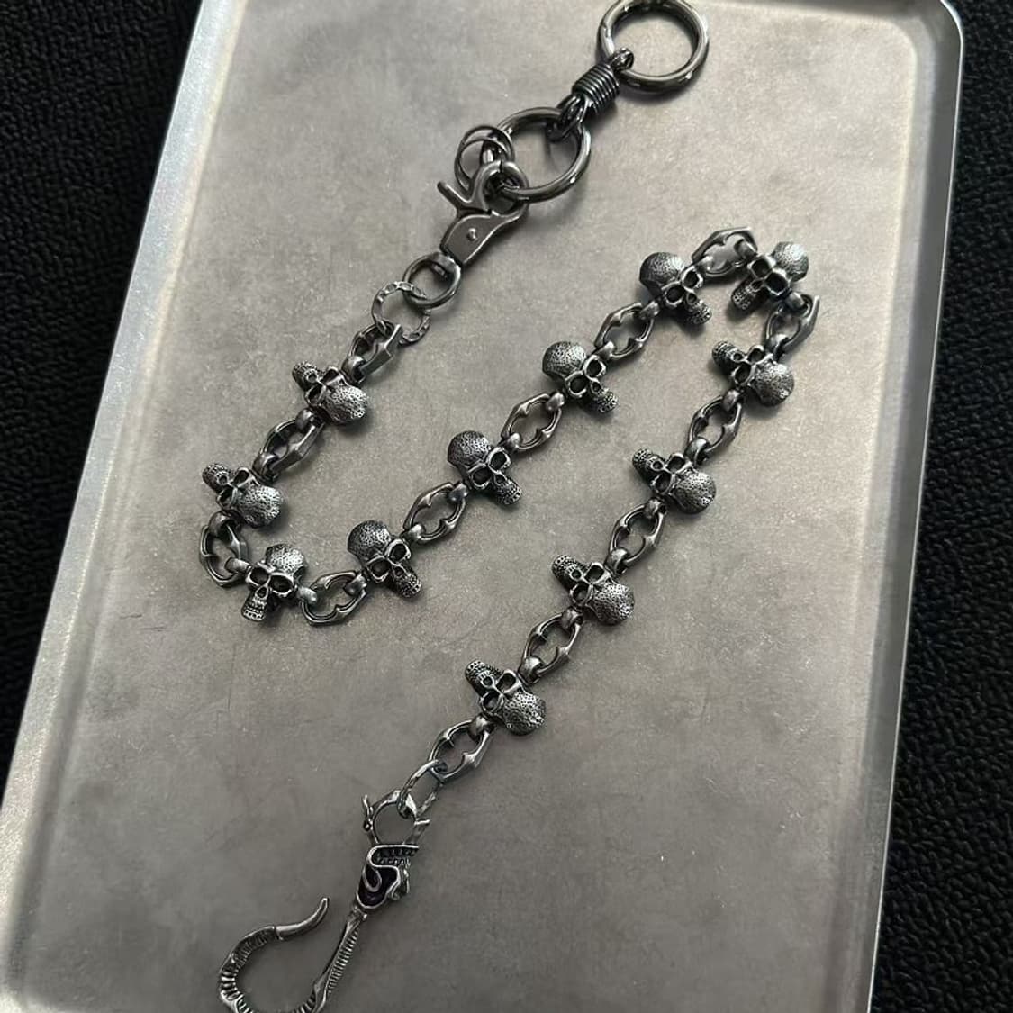 (할인행사) ☠⛓️스컬 월렛팬츠 체인 (실버색상) 상품이미지2