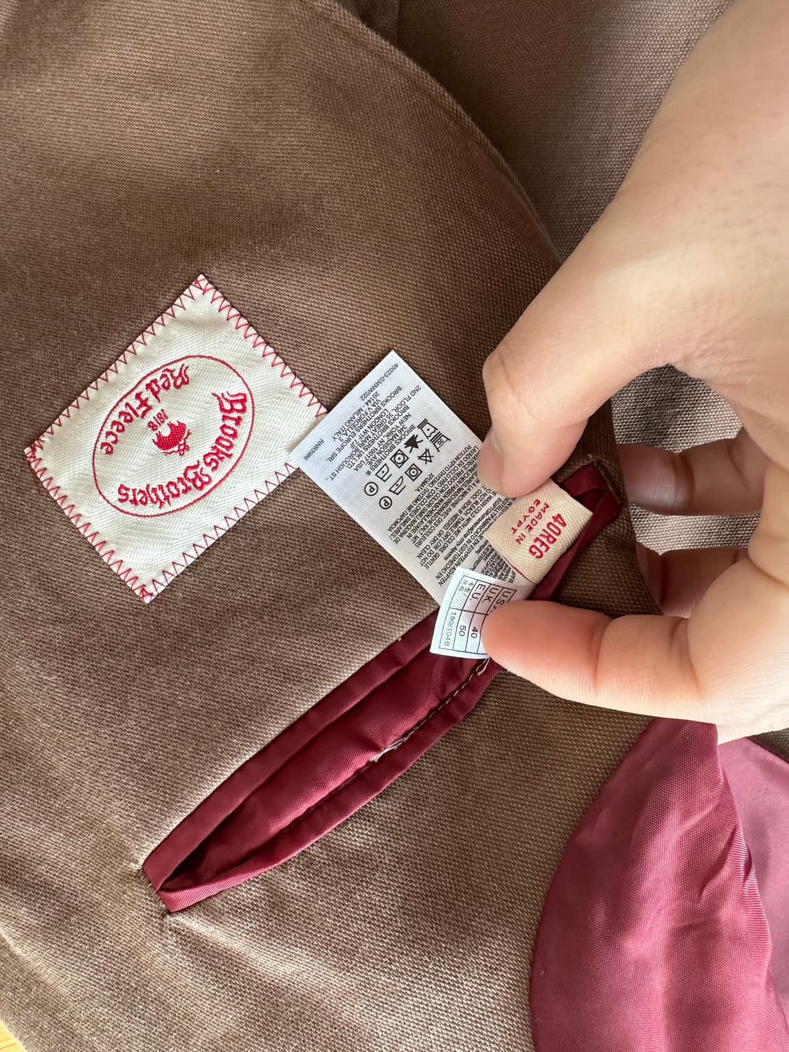 브룩스 브라더스 레드플리스 브라운 자켓 40R 상품이미지3