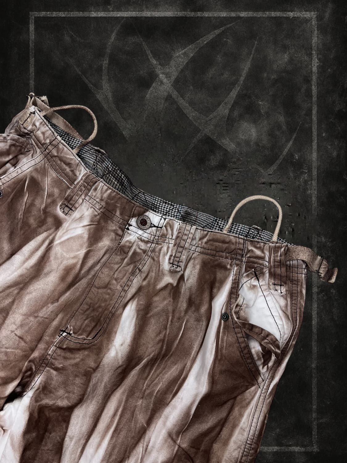 tie-dye cargo string pants 상품이미지2