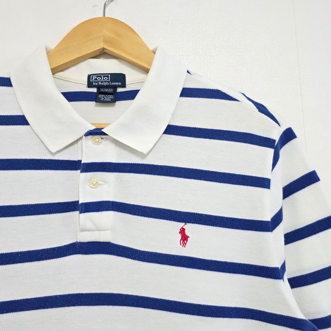 95 XL(18-20) 폴로 랄프로렌 스트라이프 반팔 카라티 상품이미지2