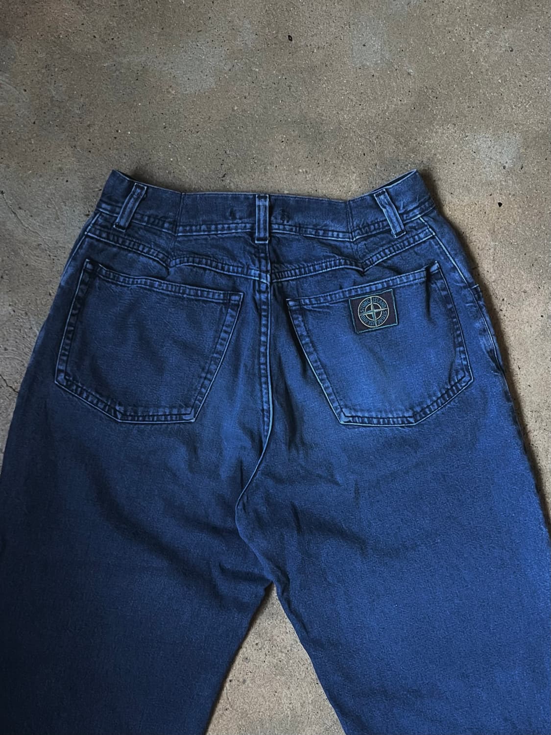 [28]80s 스톤아일랜드 아카이브 그린 엣지드 패치 데님 상품이미지2