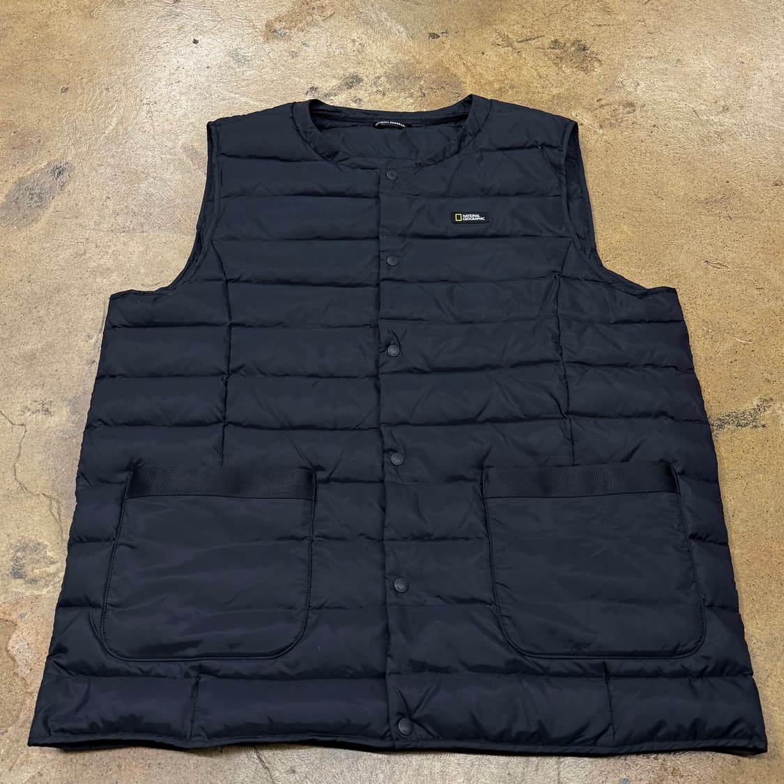 [정품/3XL] 내셔널지오그래픽 검정 패딩 조끼 b16 상품이미지2