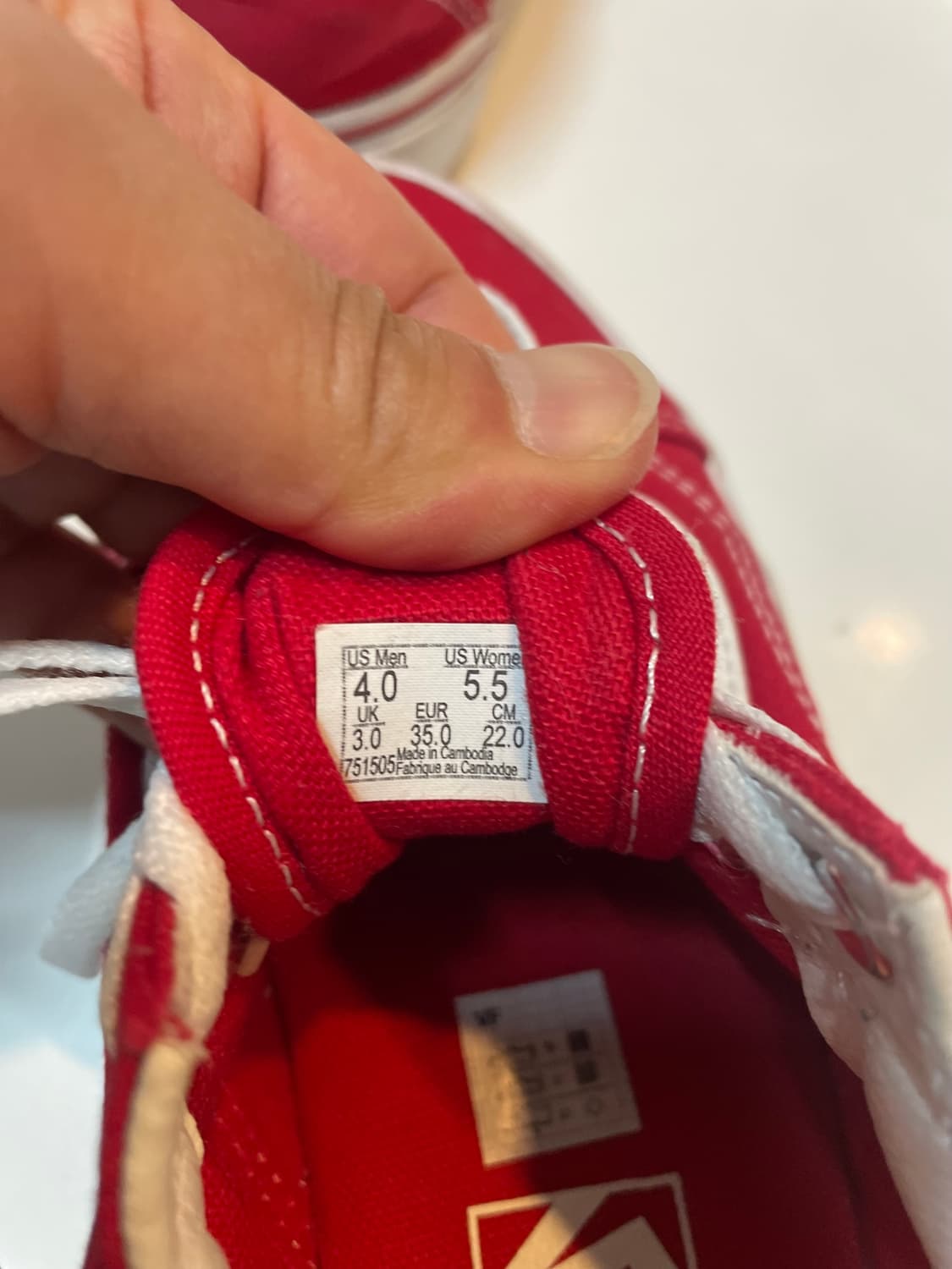 반스 올드스쿨 레드 스니커즈 220 상품이미지5