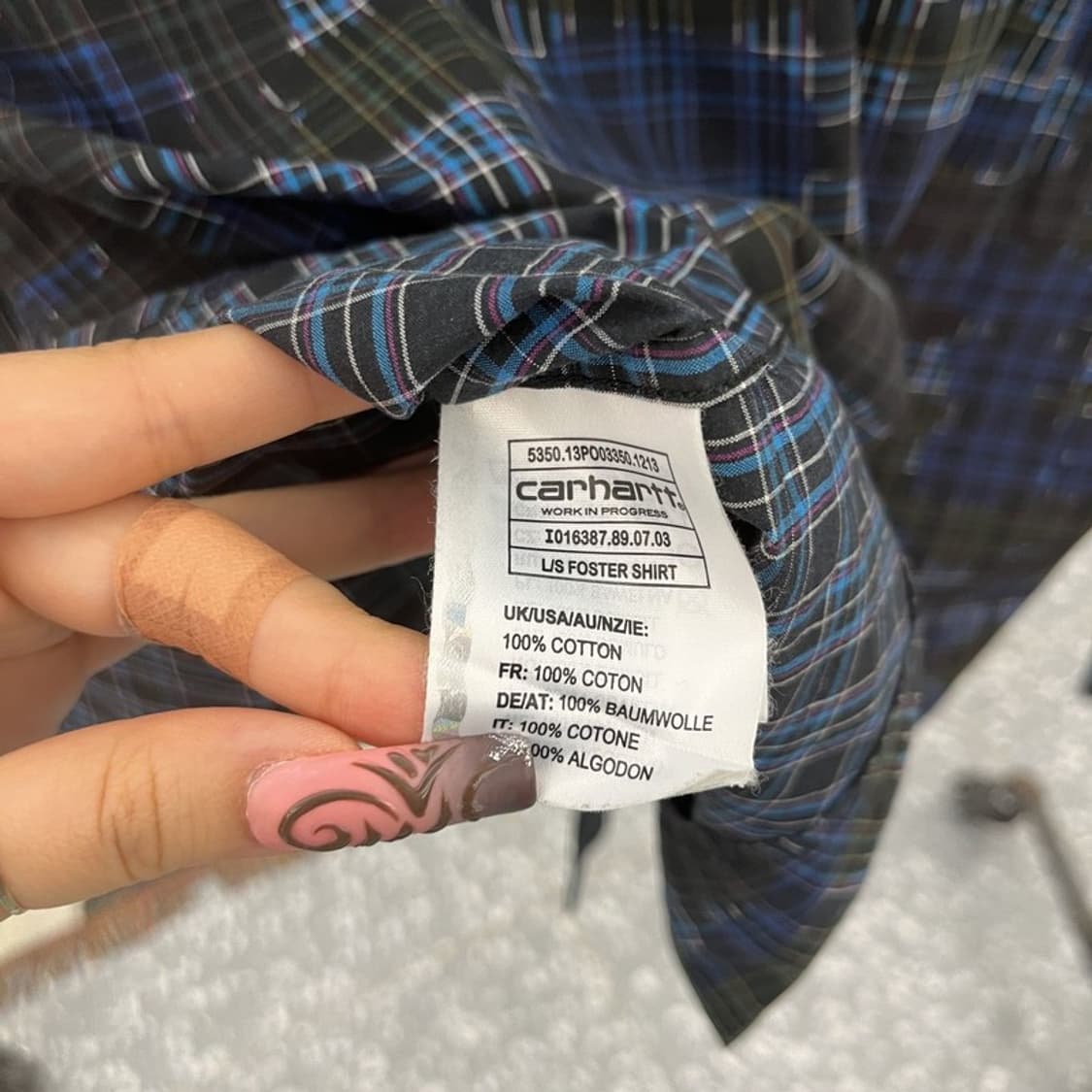 칼하트 빈티지 스트릿 펑크 밀리터리 패턴 셔츠 M C11945 상품이미지6