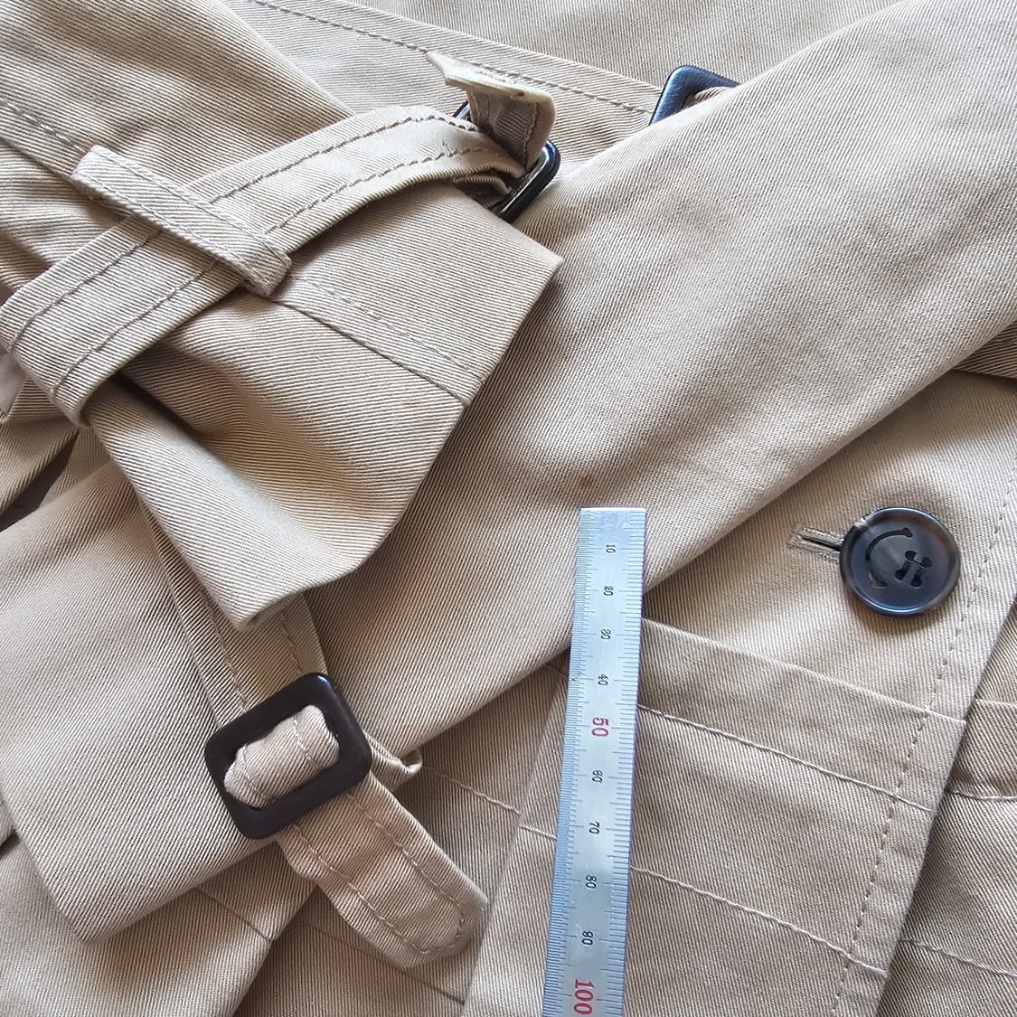 S 44 55) JILL by Jillstuart 트렌치 코트 베이지 간 상품이미지10