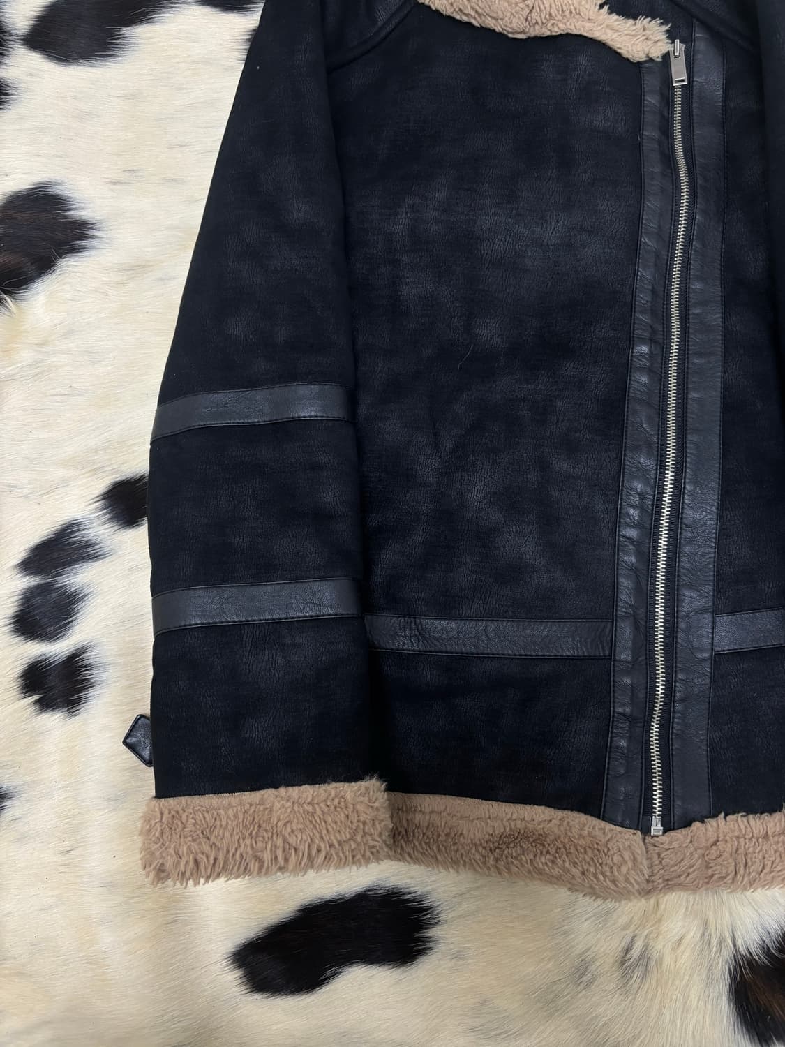 Black Washed Fur Trimming Buckle Mustang 상품이미지7