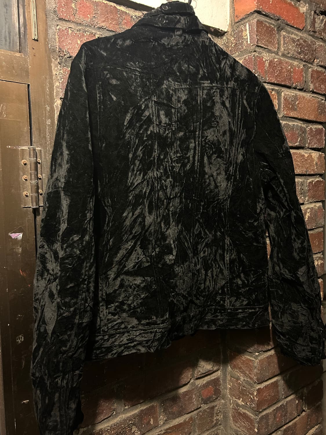 2000s JPN 락시크 벨벳 더블지퍼 버클 라이더 자켓 상품이미지4