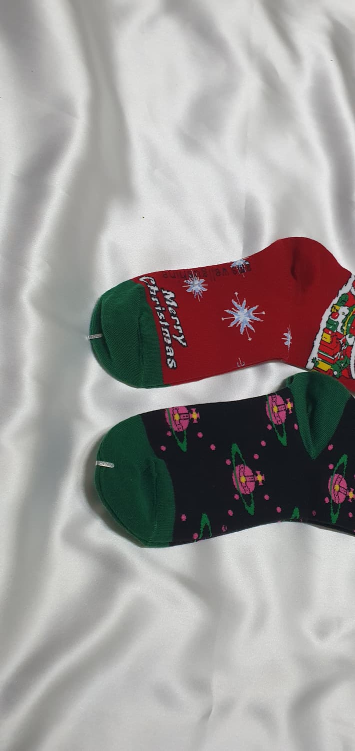 크리스마스트리 산타 눈꽃 별 행성 우주 양말 상품이미지5
