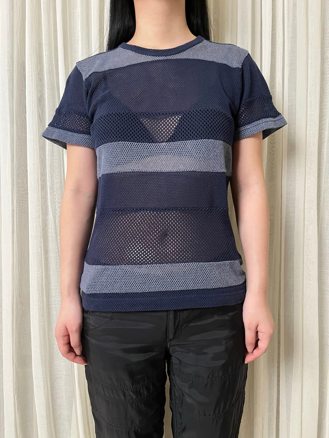 꼼데가르송 메쉬 패널 티셔츠 comme des garcons 시스루 상품이미지1