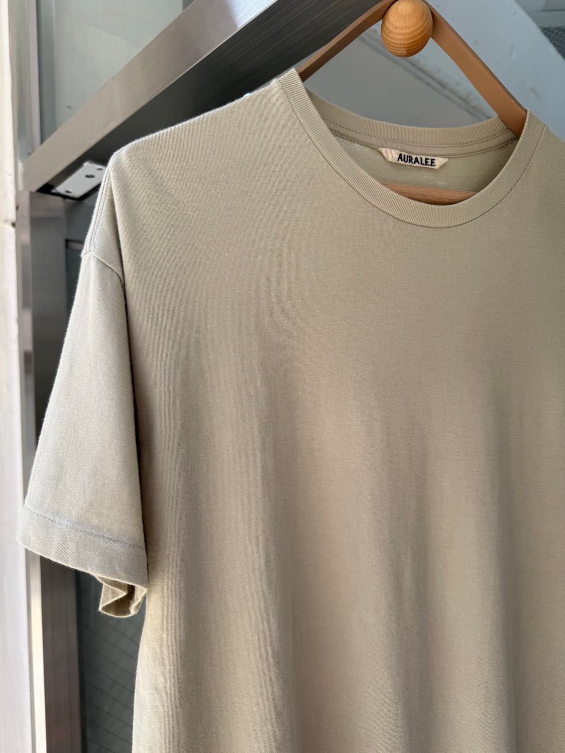 AURALEE Side Seamless Crew Neck T-Shirt 상품이미지4