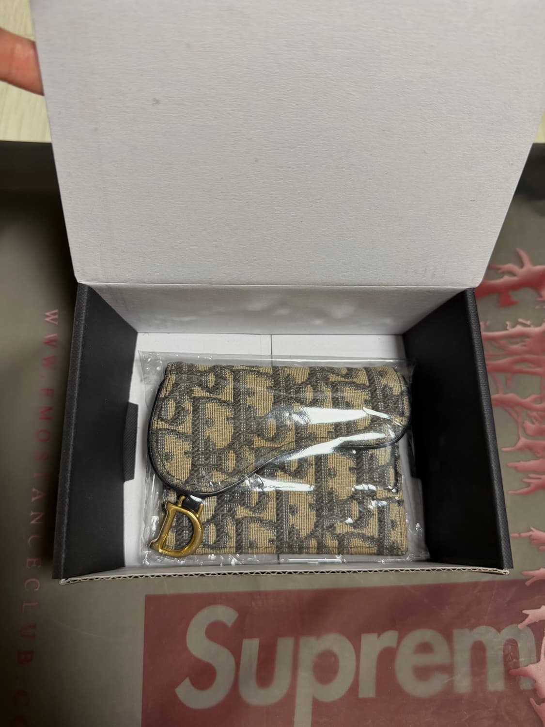 디올 오블리크 새들 카드지갑 정품 상품이미지6