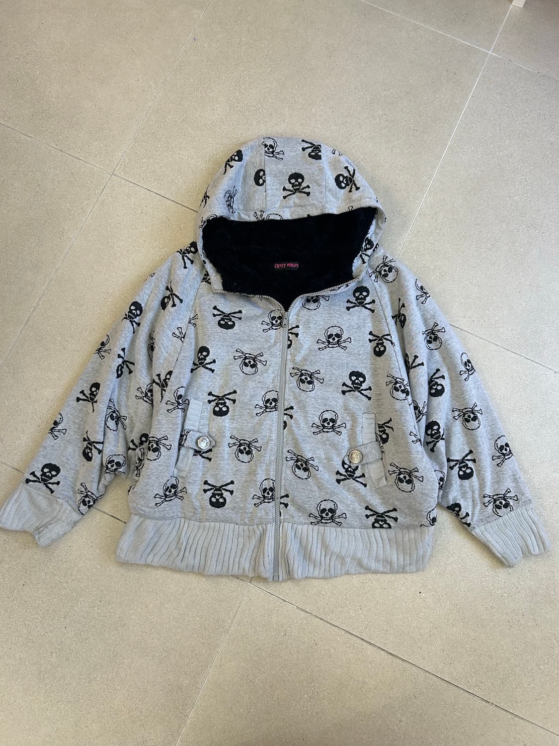 해골 퍼 후드집업 상품이미지1