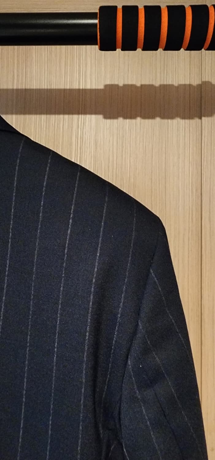 지오지아 핀 스트라이프 네이비 자켓 슬림L 상품이미지10