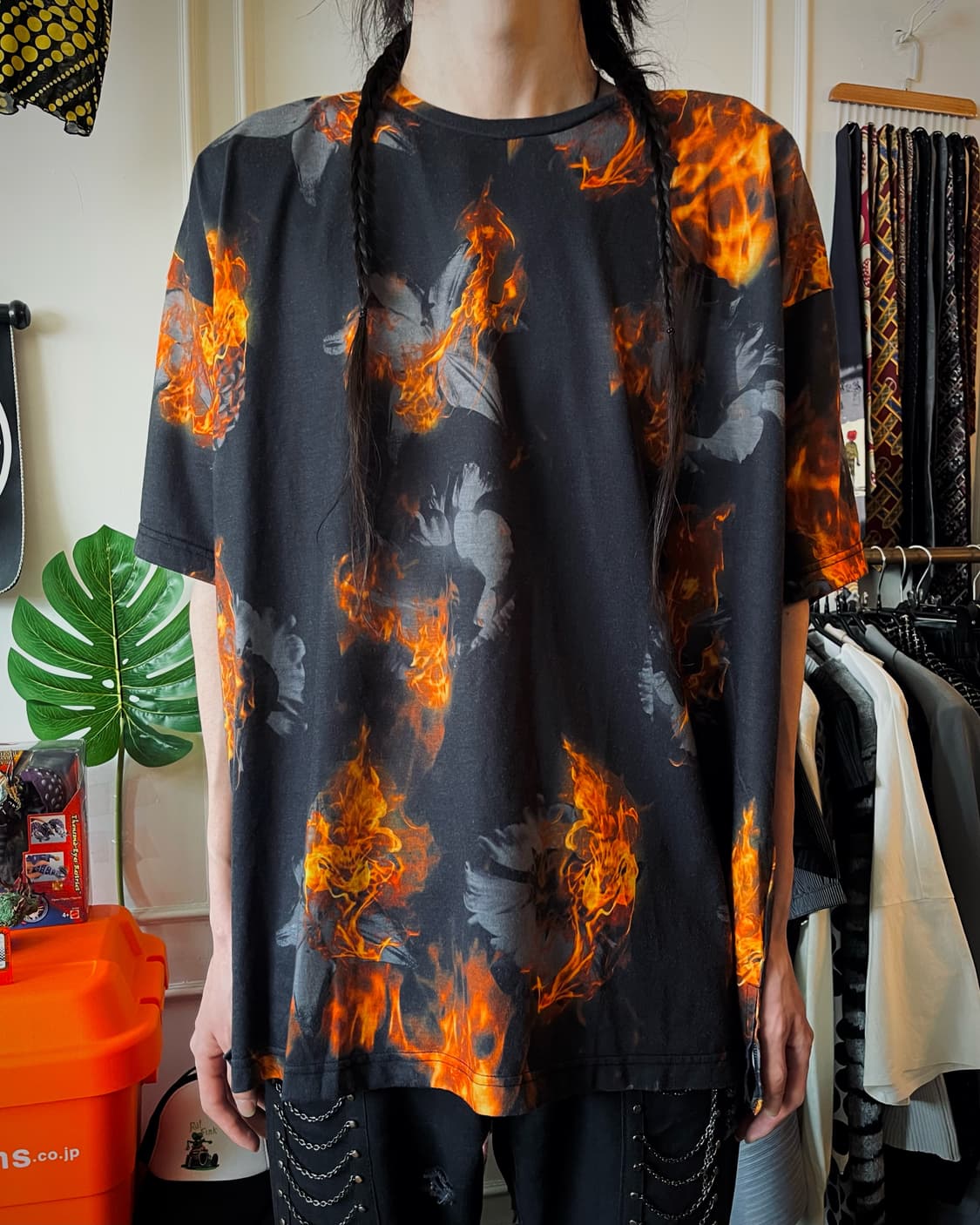NO ID. Flame Floral Graphic T-Shirt 상품이미지2