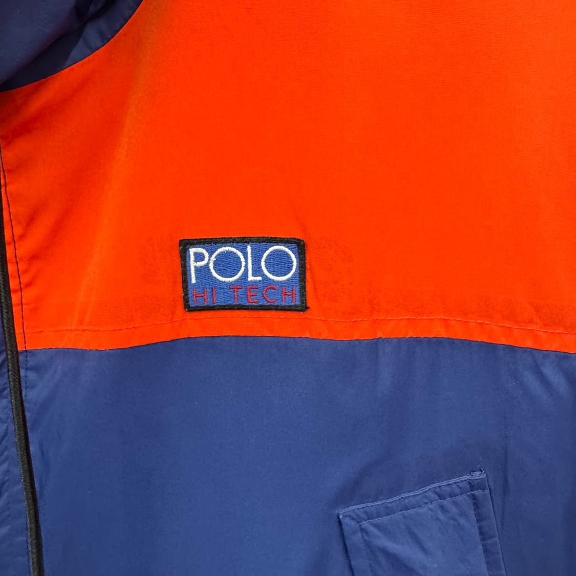 90s 폴로 랄프로렌 롱파카 울트렉스 컬러블록 포인트 네이비 오렌지 배색 상품이미지5