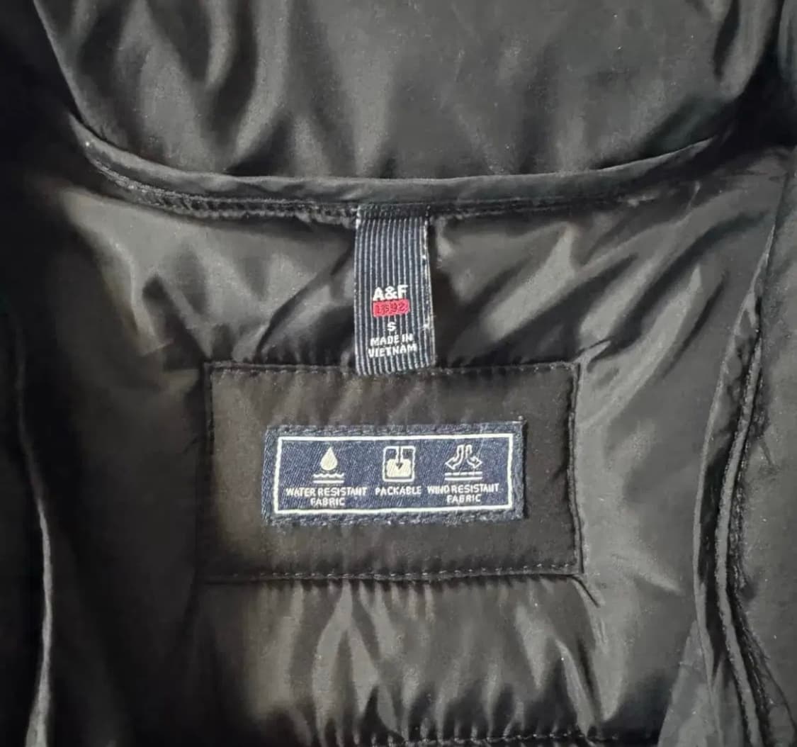 여성 아베크롬비 일본빈티지 경량패딩 빈티지패딩 블랙 S 상품이미지3