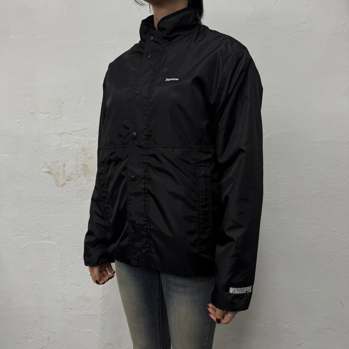 슈프림 19fw week3 블랙 페이즐리 립스탑 리버시블 윈드스토퍼 자켓 상품이미지2