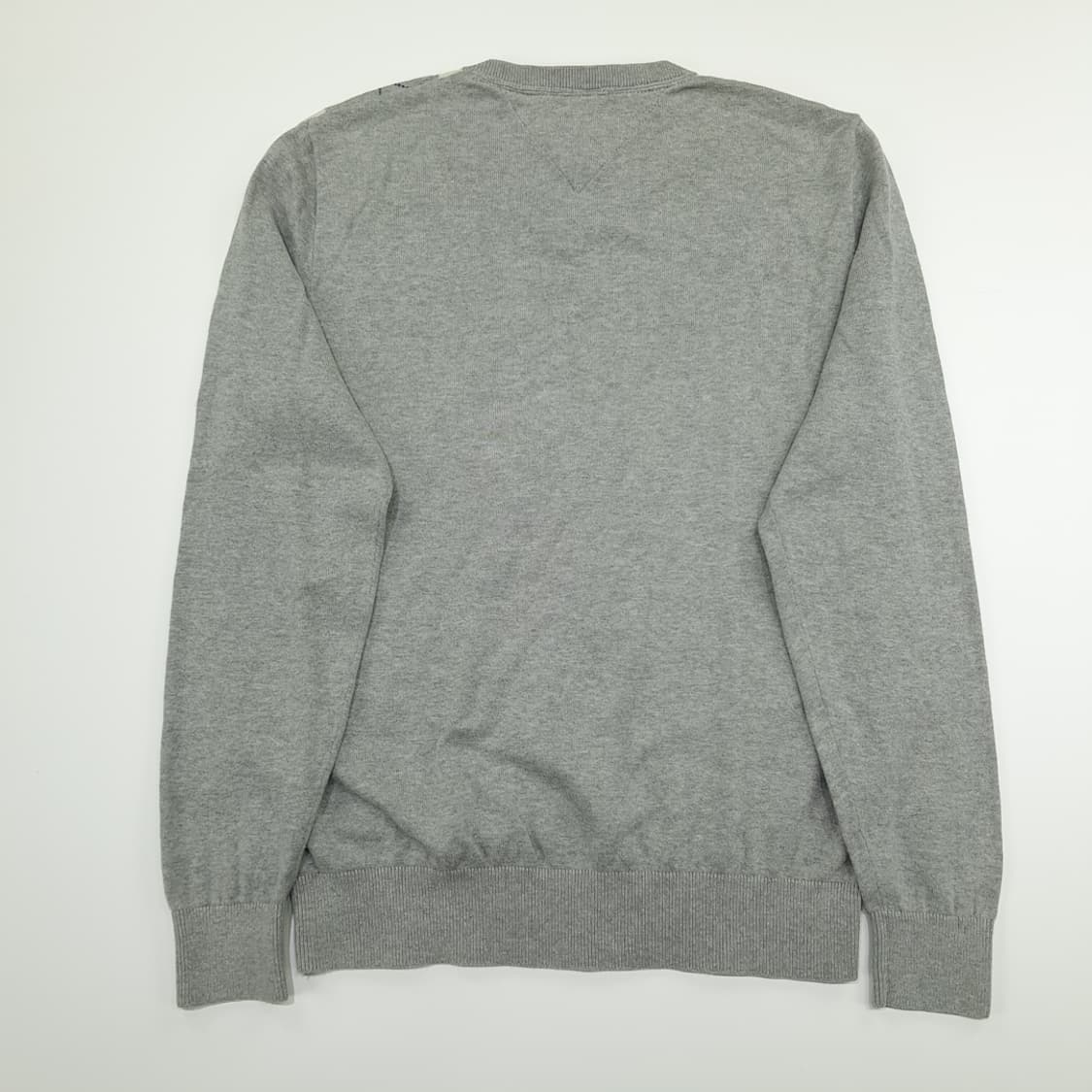 CN815 S 타미힐피거 그레이 아가일 V넥 니트 스웨터 상품이미지8