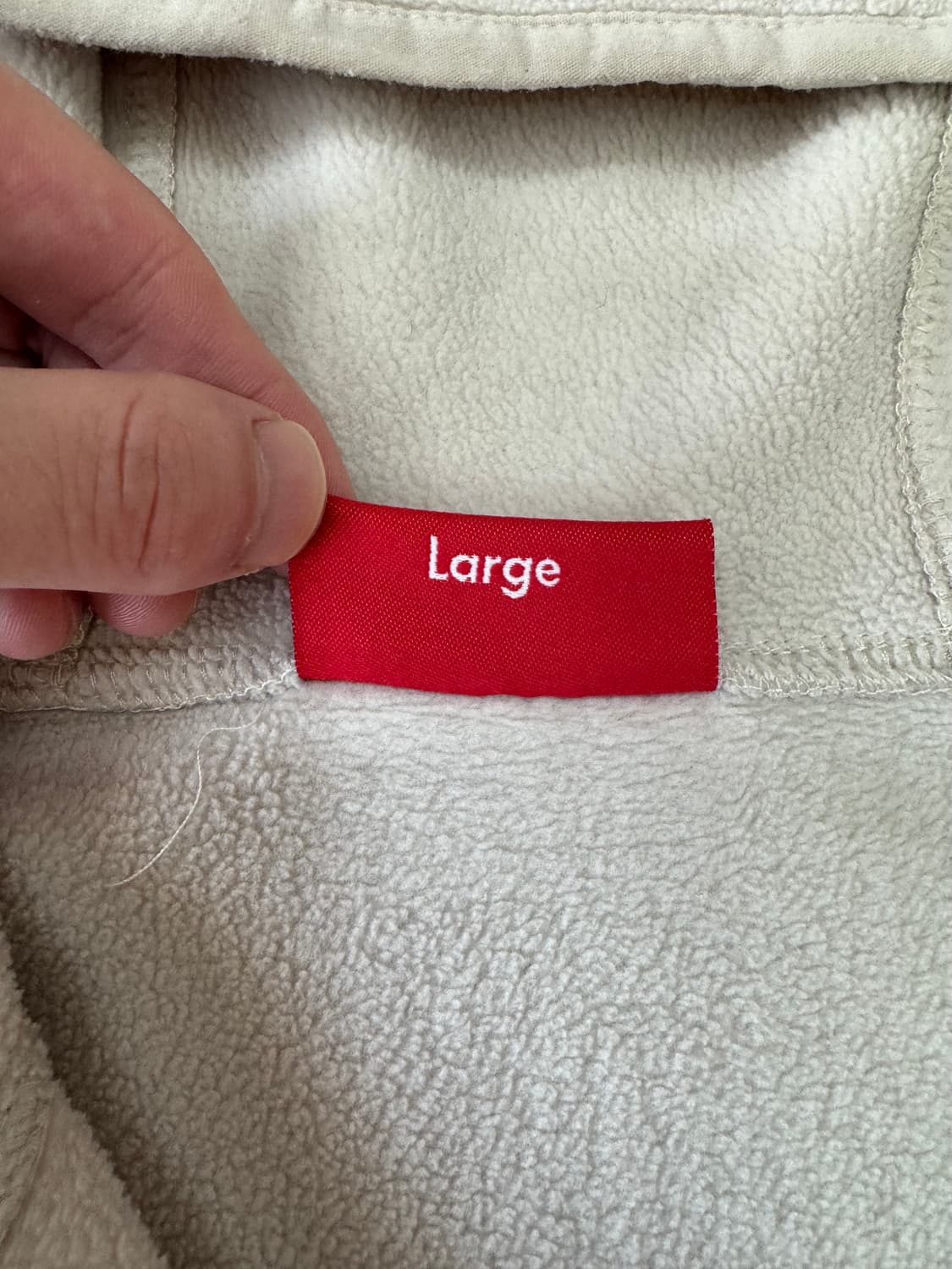 슈프림 폴라텍 페이스마스크 하프 집 풀오버 스톤 - 22FW (L)  상품이미지5