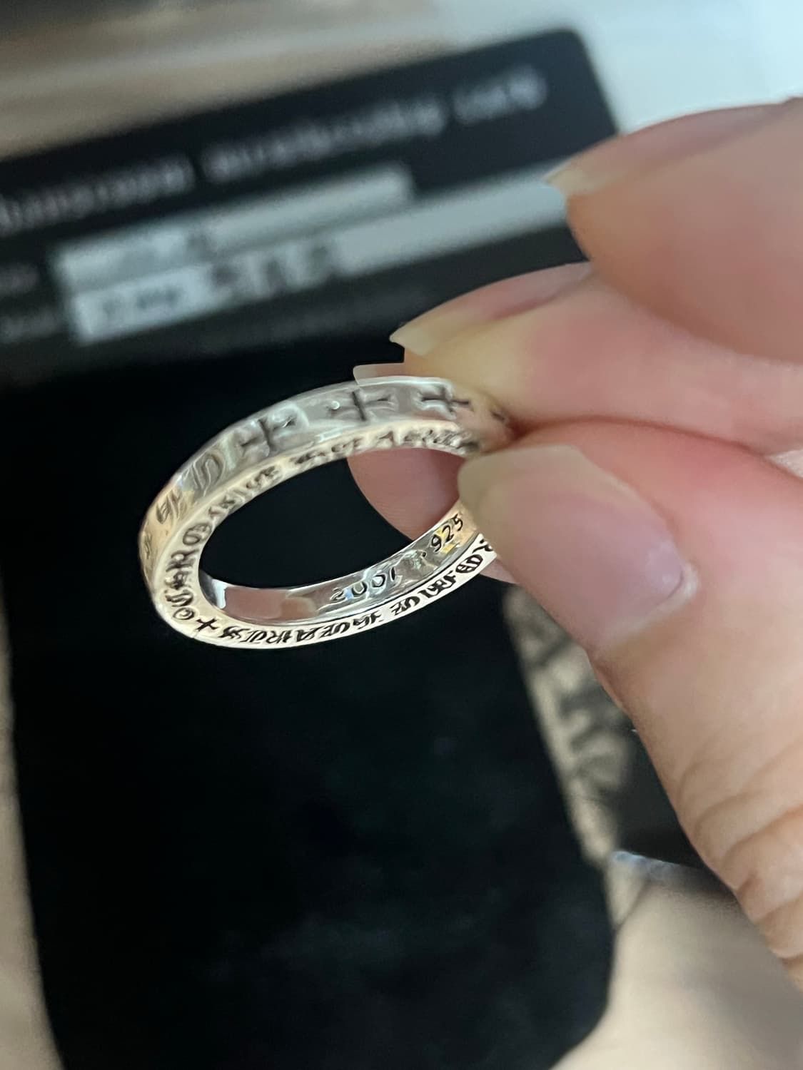 [us7.5] 크롬하츠 퍽유링 3mm 상품이미지6