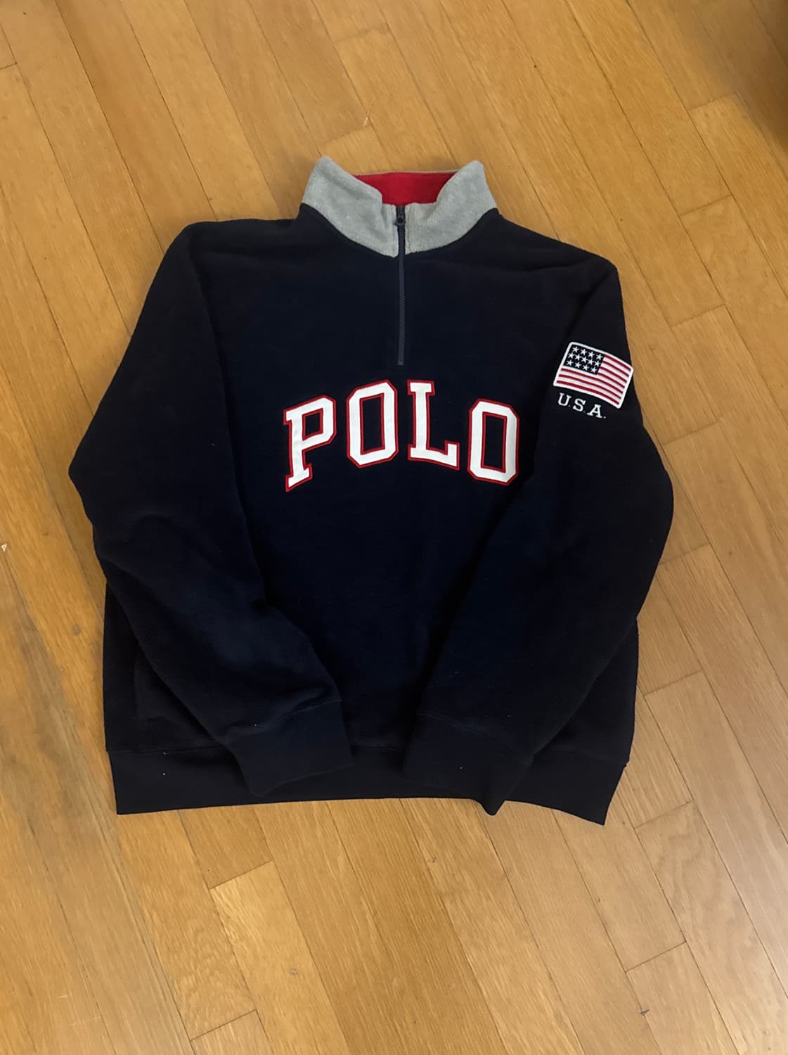 POLO SPORTS 폴로스포츠 반집업 아노락 아치로고 플리스 상품이미지1