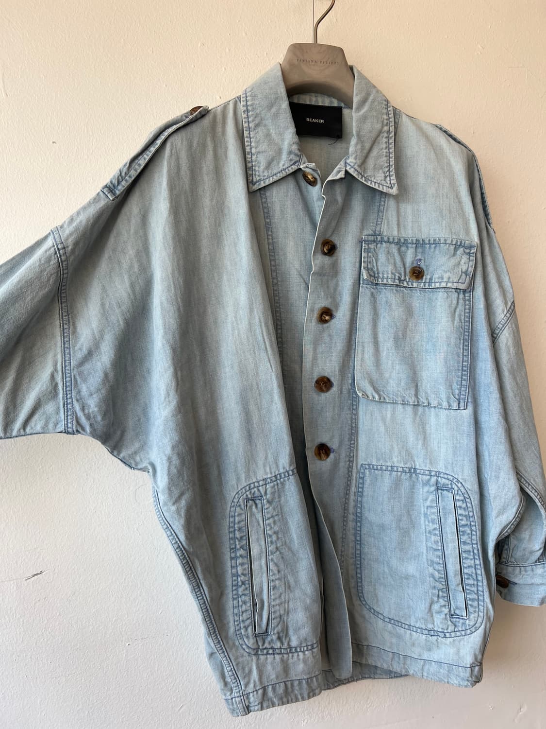 비이커 BEAKER 여성 연청 가오리핏데님셔츠 셔츠자켓 상품이미지4