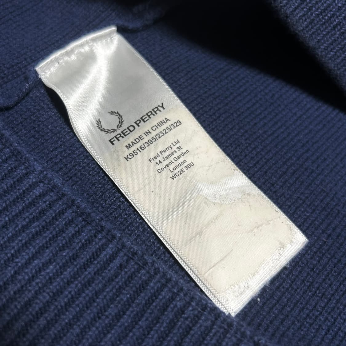[M] Fredperry 프레드페리 미드웨이트 코튼 니트 집업 자켓 상품이미지7