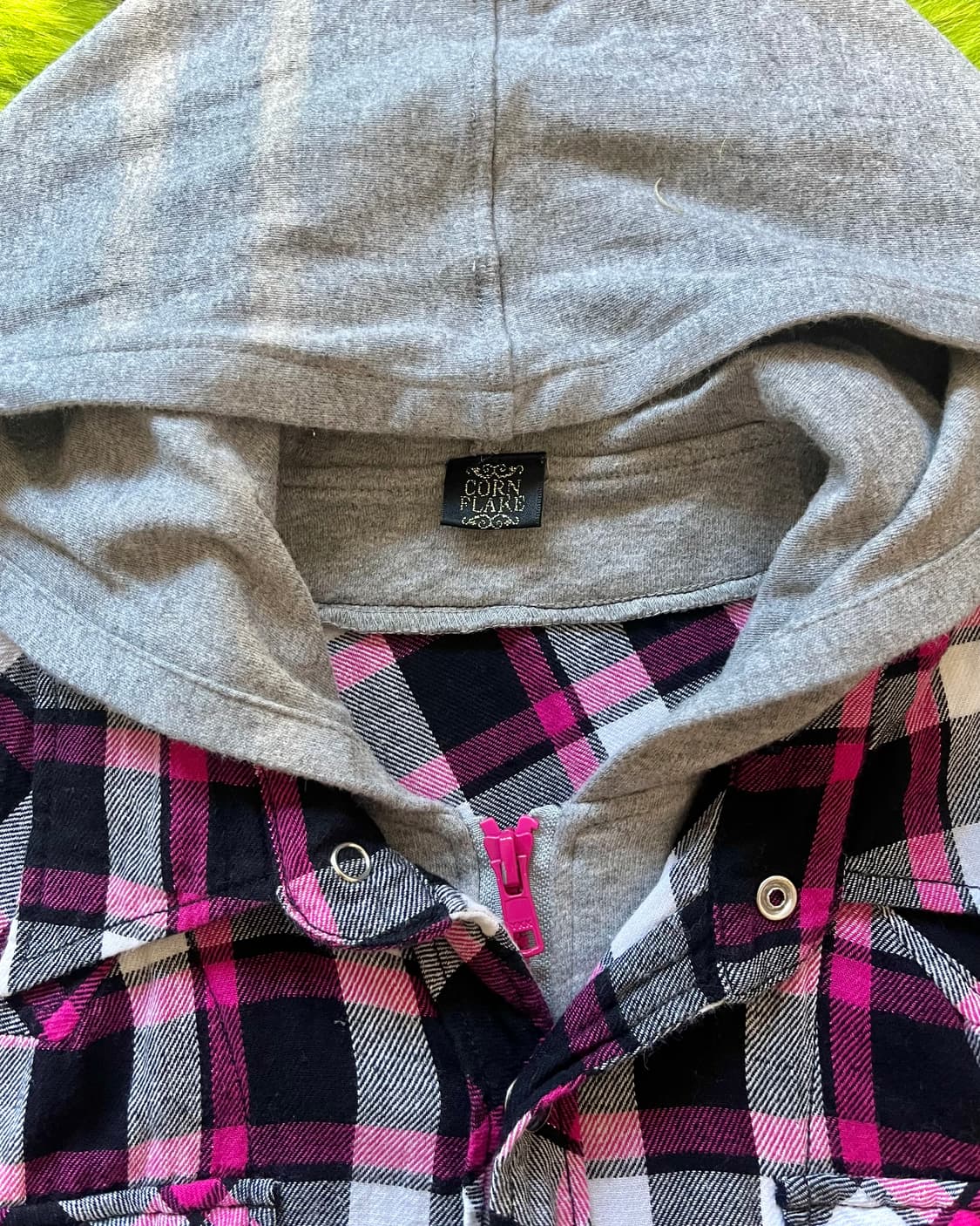 90-00s CORN FRAKE Hood Docking 1/2 Shirt 상품이미지6